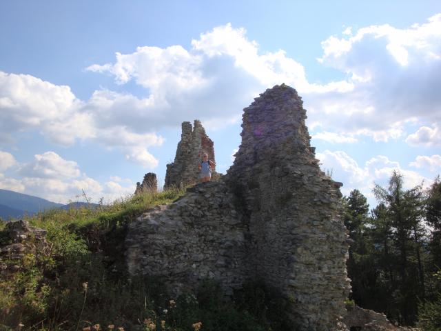 Najvyšší bod hradu Sklabiňa